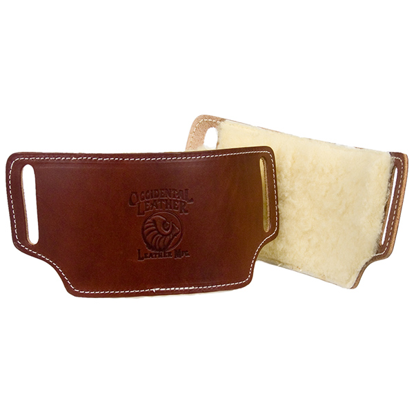 OCCIDENTAL 5006 RED LEATHER HIP PADS W/ SHEEPSKIN LINING